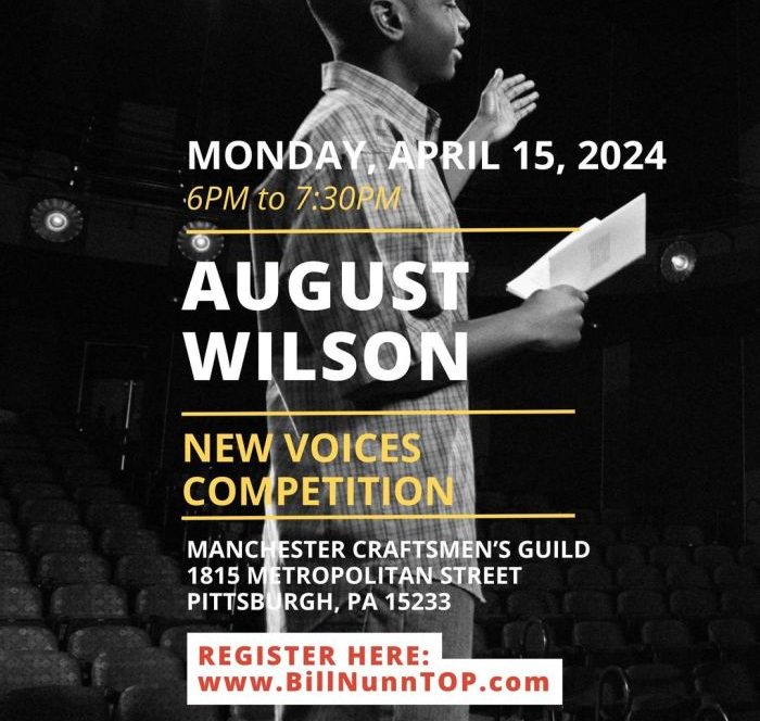 Pittsburgh Students Compete in August Wilson New Voices Contest on April 15